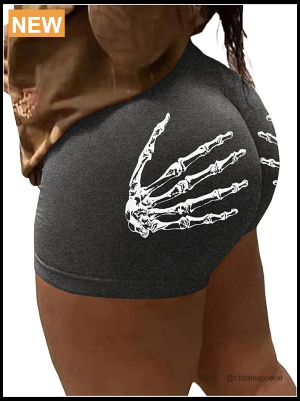Graphic Print High Waist Mini Biker Casual Shorts